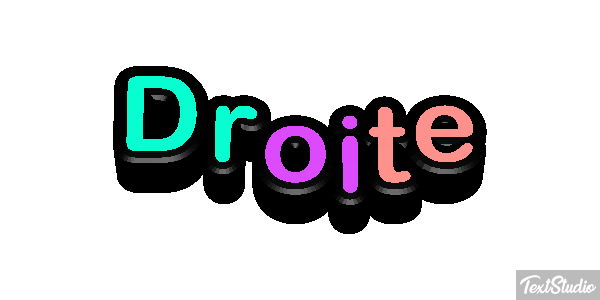 Droite Tekst effect