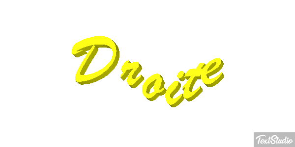 Droite Tekst effect
