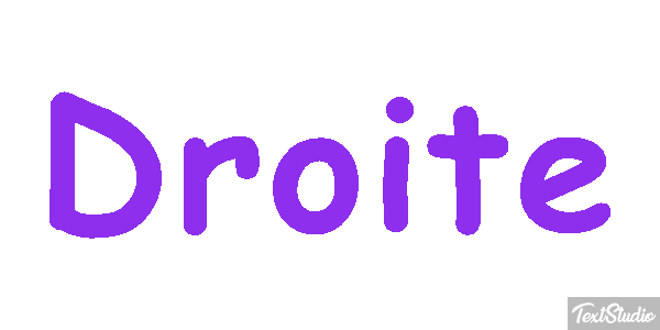 Droite Tekst effect