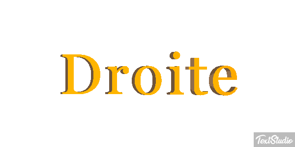 Droite Tekst effect