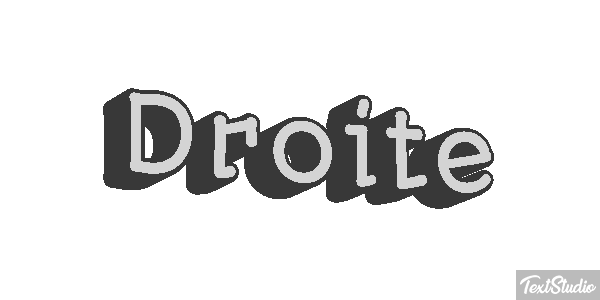 Droite Tekst effect