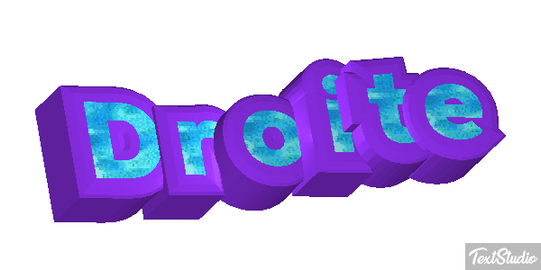 Droite Tekst effect