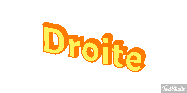 Droite Tekst effect