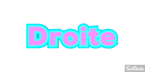 Droite Tekst effect