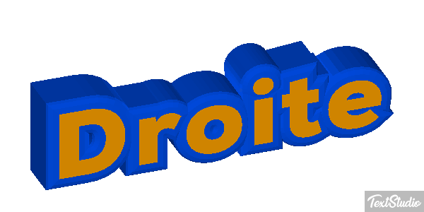 Droite Tekst effect