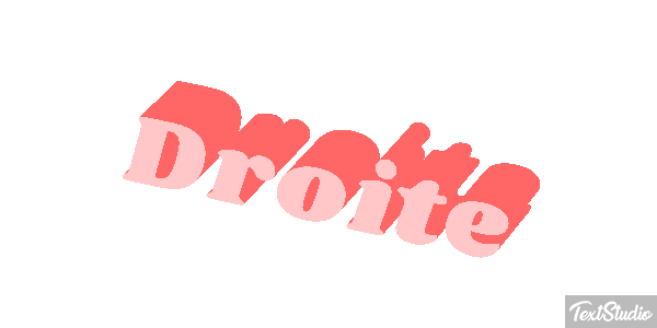 Droite Tekst effect