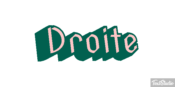Droite Tekst effect