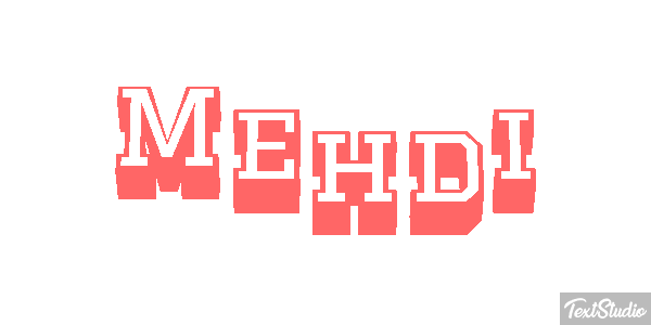 Mehdi Текстовый эффект