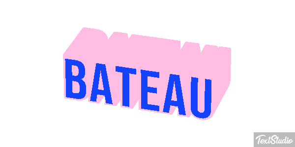 Bateau Tekst effect