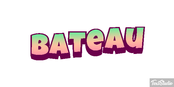 Bateau Tekst effect