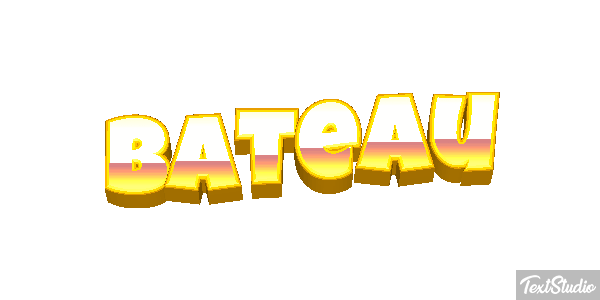 Bateau Tekst effect