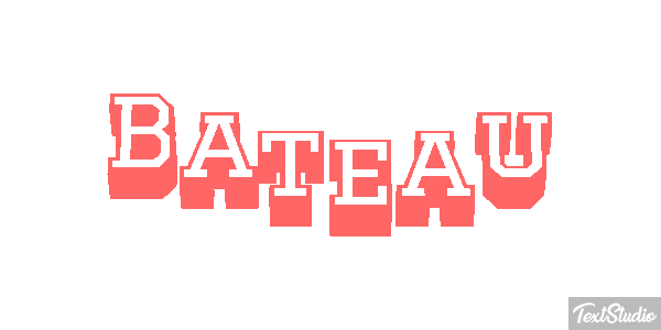 Bateau Tekst effect