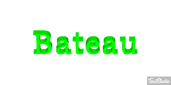 Bateau Tekst effect