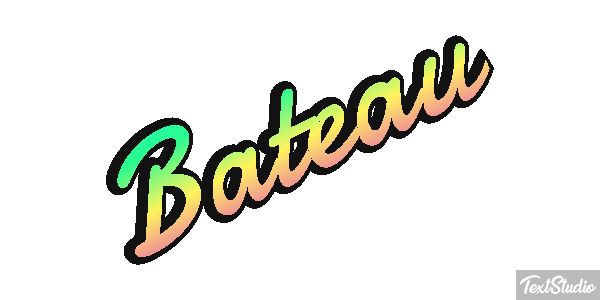 Bateau Tekst effect