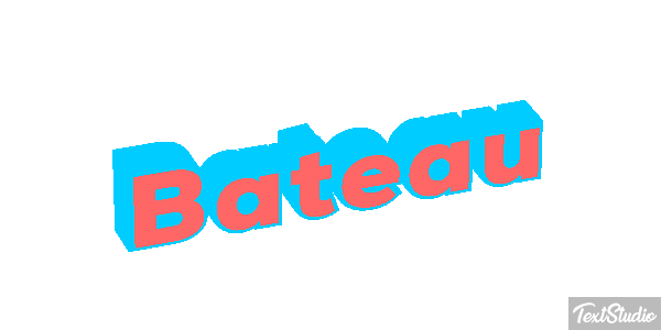 Bateau Tekst effect