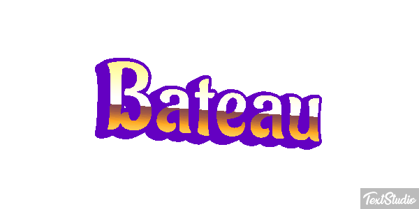 Bateau Tekst effect