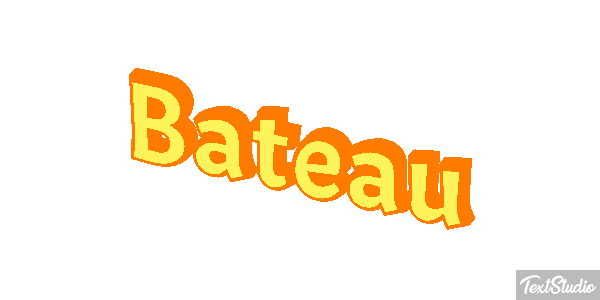 Bateau Tekst effect