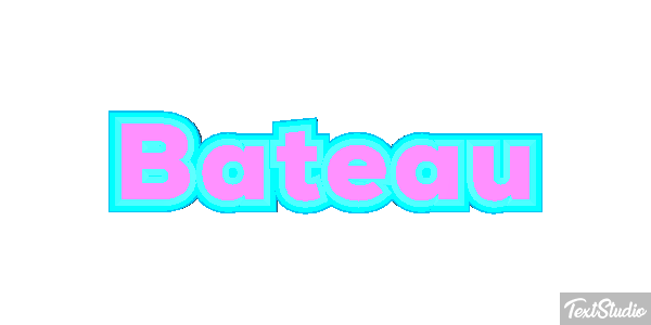 Bateau Tekst effect