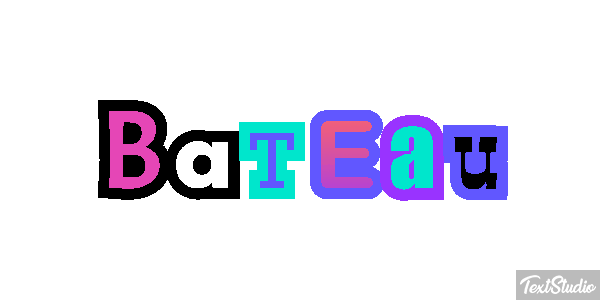 Bateau Tekst effect