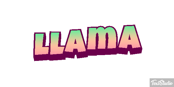 Llama Tekst effect