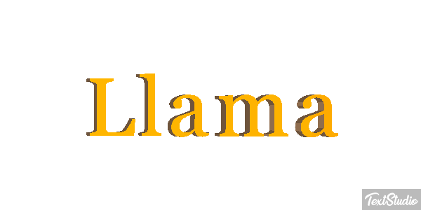 Llama Tekst effect