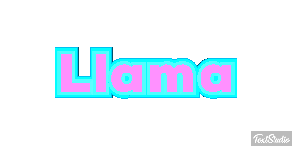 Llama Tekst effect