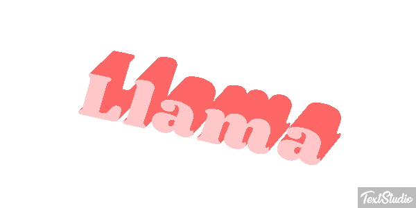 Llama Tekst effect