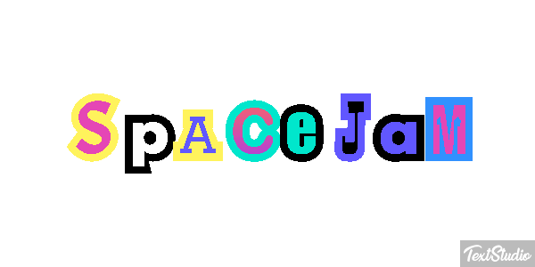 Space Jam Text effect