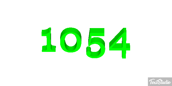 1054 Tekst effect