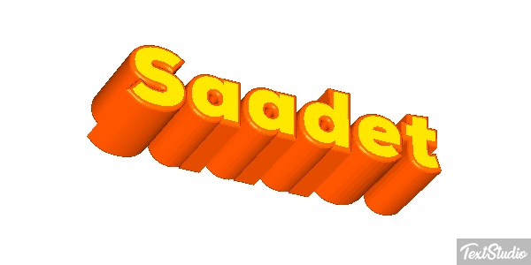 Saadet Efecto de texto