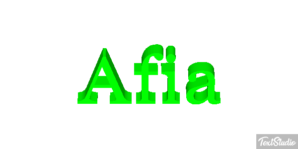 Afia Text effect