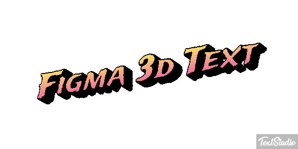 Figma 3D Text Text effect