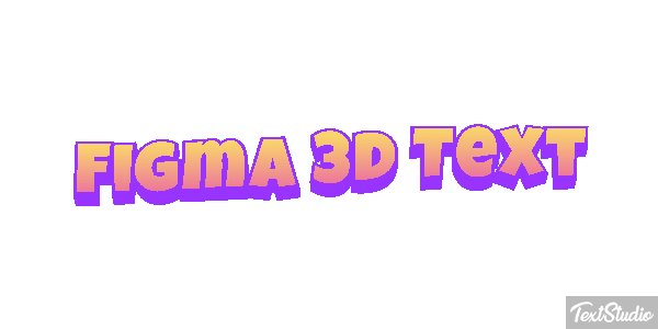 Figma 3D Text Text effect