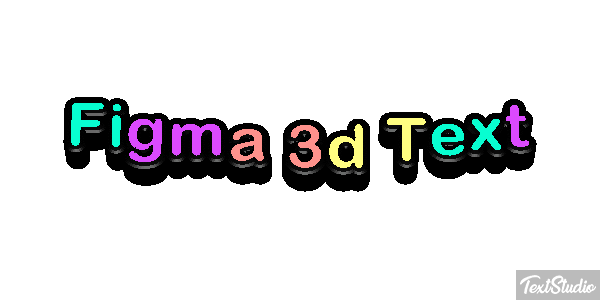 Figma 3D Text Text effect