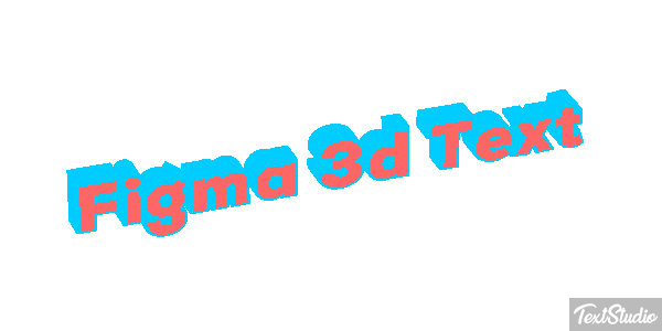 Figma 3D Text Text effect