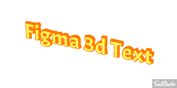Figma 3D Text Text effect