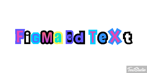 Figma 3D Text Text effect