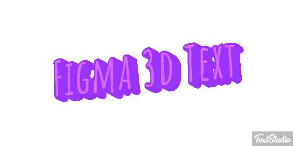 Figma 3D Text Text effect