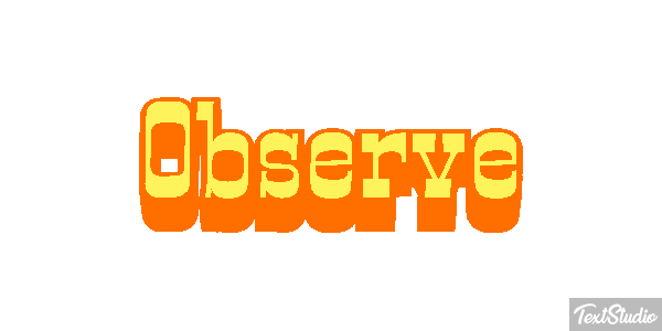 Observe Text effect