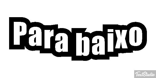 Para baixo Efeito do texto