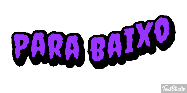 Para baixo Efeito do texto