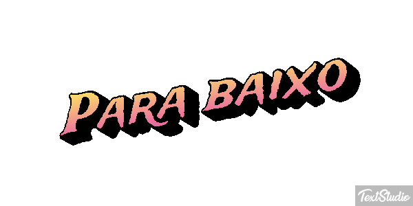 Para baixo Efeito do texto