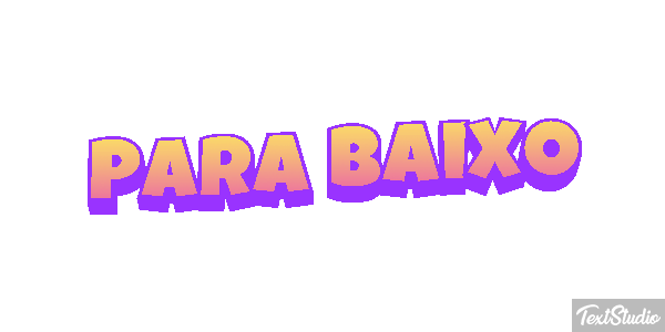 Para baixo Efeito do texto