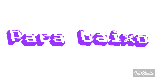 Para baixo Efeito do texto