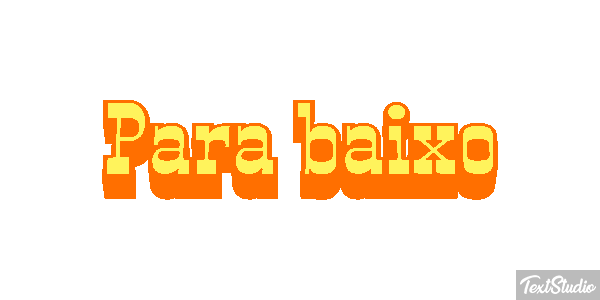 Para baixo Efeito do texto