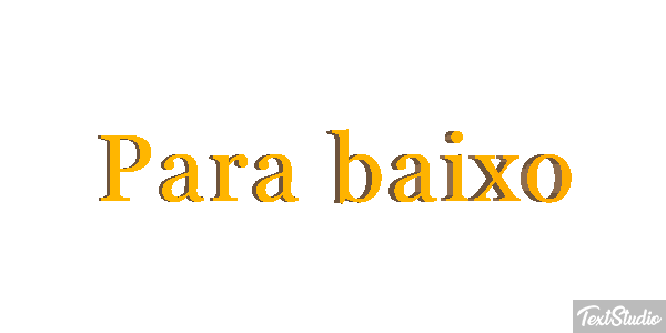 Para baixo Efeito do texto