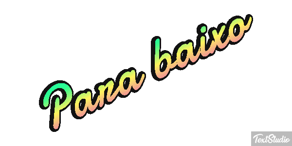 Para baixo Efeito do texto