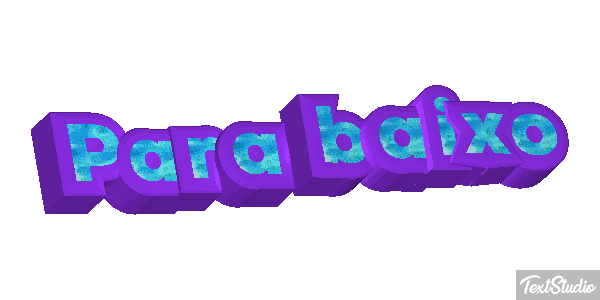 Para baixo Efeito do texto