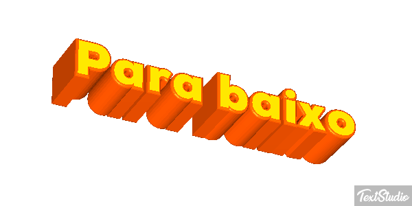 Para baixo Efeito do texto