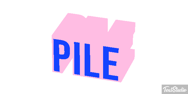 Pile Text effect